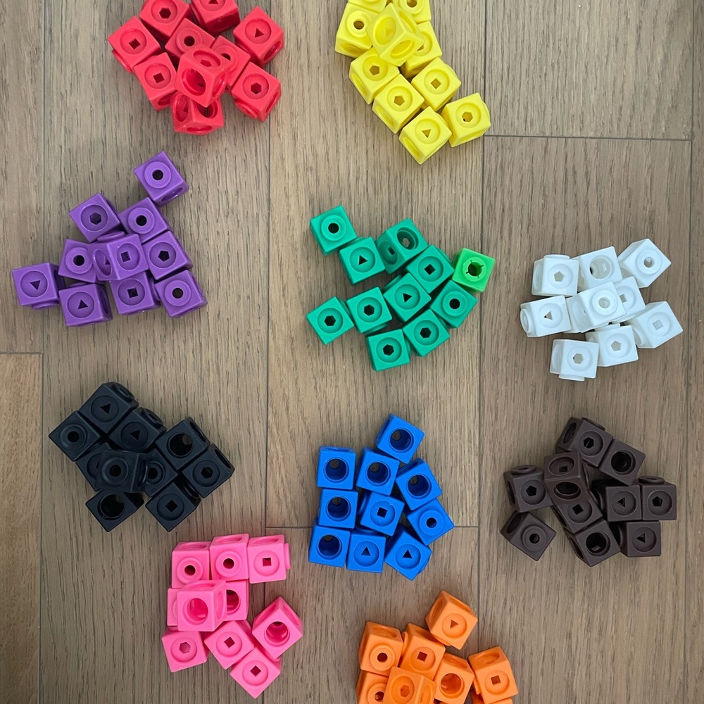 Math Cubes Interlocking Learning Cubes - Multicolor - Picture 2 of 3